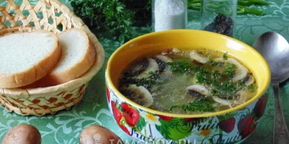 Рецепт рассольника с грибами