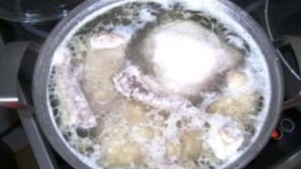 рассольник с курицей и рисом