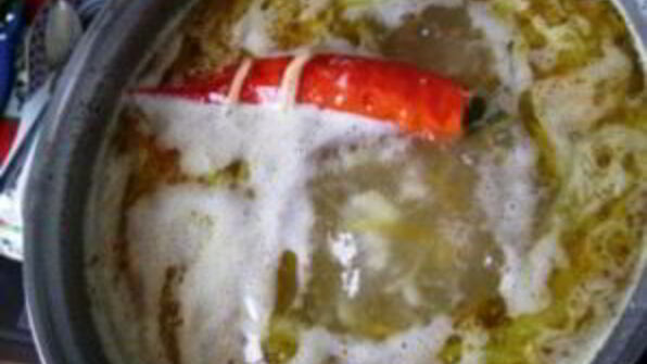 рассольник с курицей и рисом