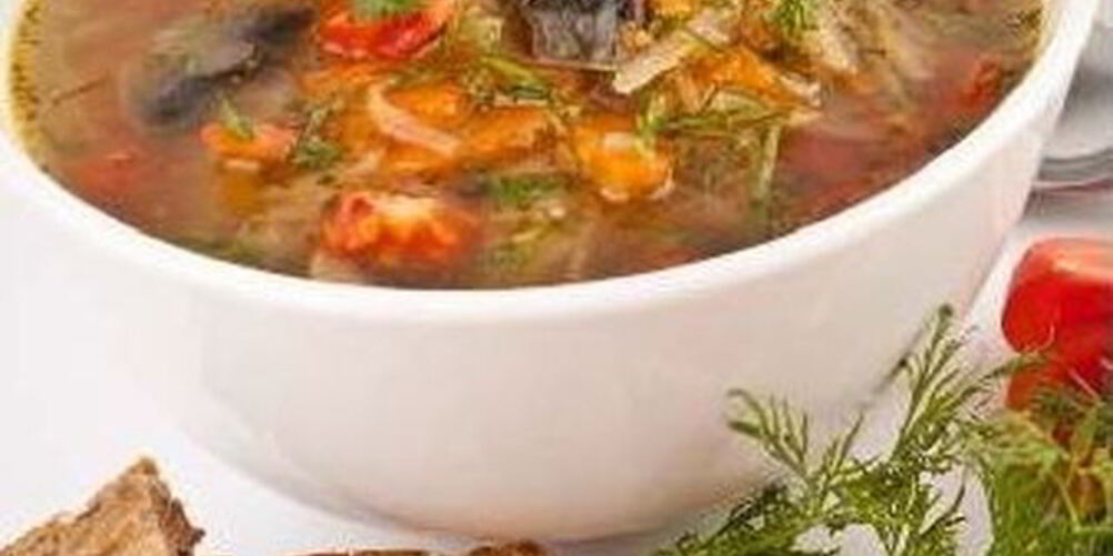 Рецепт русских щей с грибами