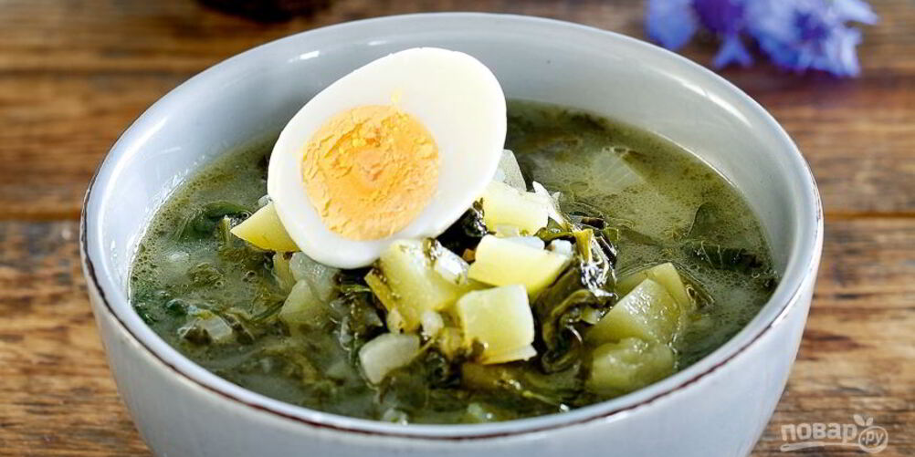 Рецепт щавелевых щей без мяса