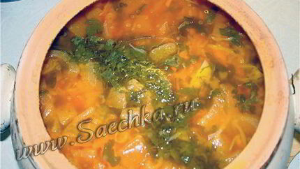 Щи в горшочке