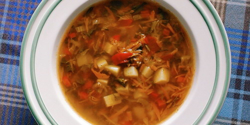 Рецепт вегетарианских щей со шпинатом