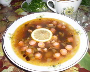 Солянка мясная с оливками