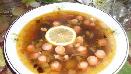 Солянка мясная с оливками