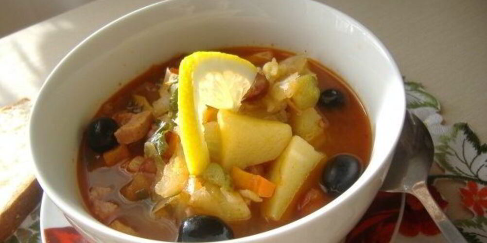 Рецепт солянки сборной мясной с капустой