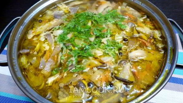 суп из соленых грибов