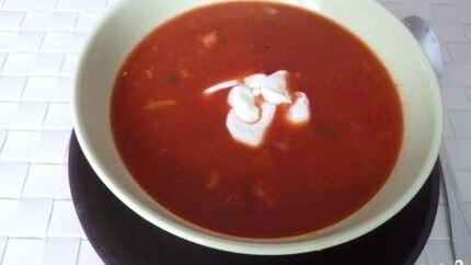 Суп из томатного сока