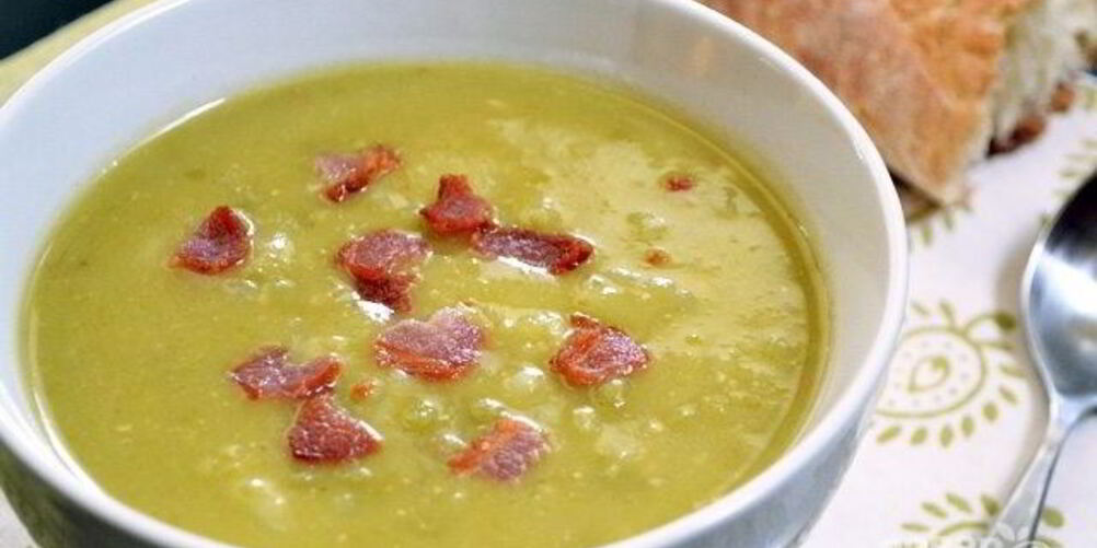 Рецепт горохового супа-пюре с беконом и картофелем