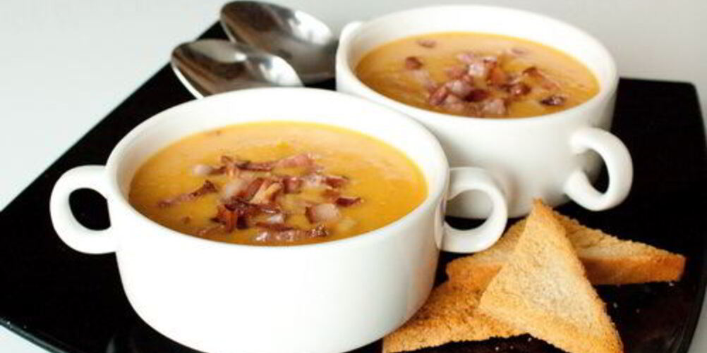 Рецепт горохового супа-пюре с беконом