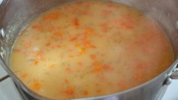 гороховый суп-пюре с беконом