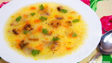 Картофельный суп-пюре с грибами