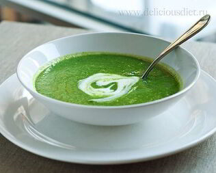 Легкий суп-пюре из шпината