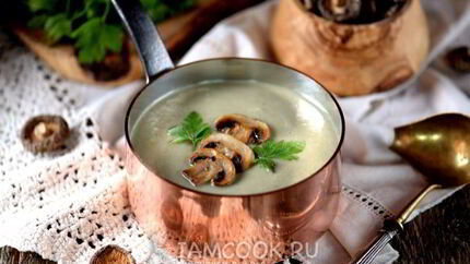 Постный суп-пюре из шампиньонов