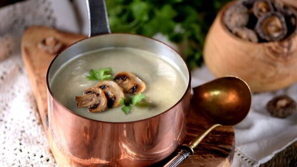 постный суп-пюре из шампиньонов