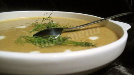 Суп-пюре из белой фасоли