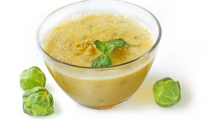 Суп-пюре из брюссельской капусты и тыквы