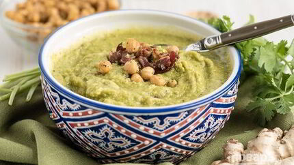 Суп-пюре из горошка и нута