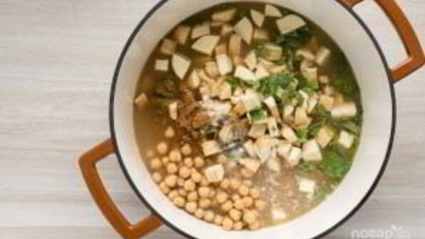 суп-пюре из горошка и нута