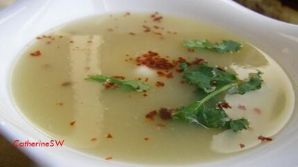 Суп-пюре из корня и стеблей сельдерея