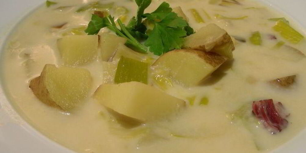 Рецепт супа-пюре из лука-порея и картофеля