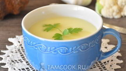 Суп-пюре из цветной капусты и картофеля