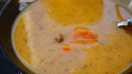 Суп-пюре из тыквы с фрикадельками