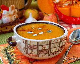 Суп-пюре из тыквы с яблоками