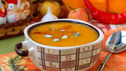 Суп-пюре из тыквы с яблоками