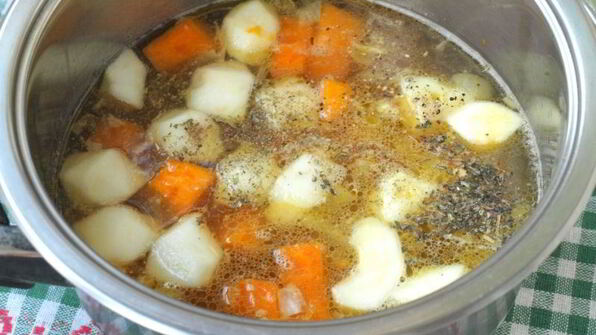 суп-пюре из тыквы с яблоками