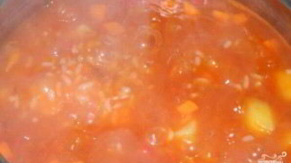 томатный суп пюре с рисом