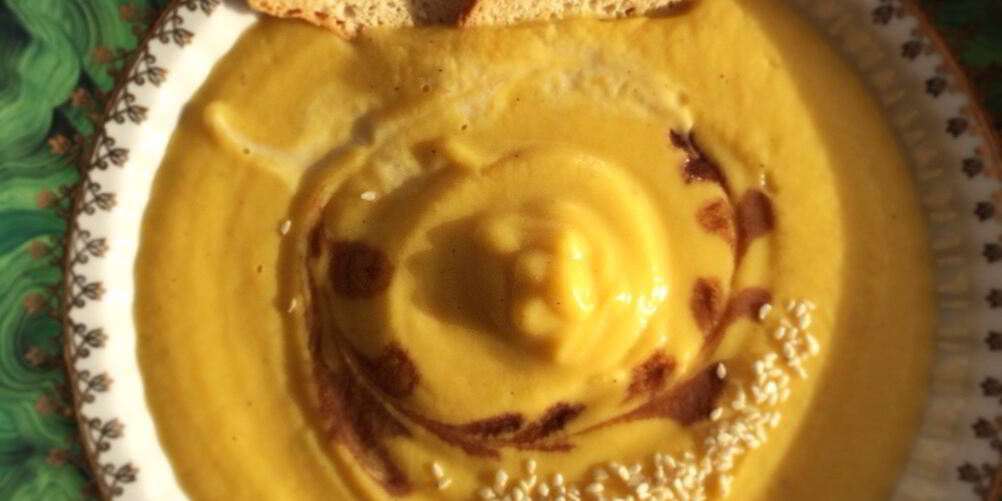 Рецепт тыквенного супа-пюре с цветной капустой и имбирем