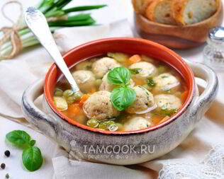 Суп с рыбными фрикадельками