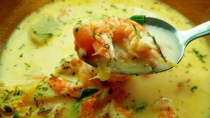 Суп сливочный с креветками в мультиварке