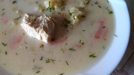 Куриный сырный суп с плавленым сыром