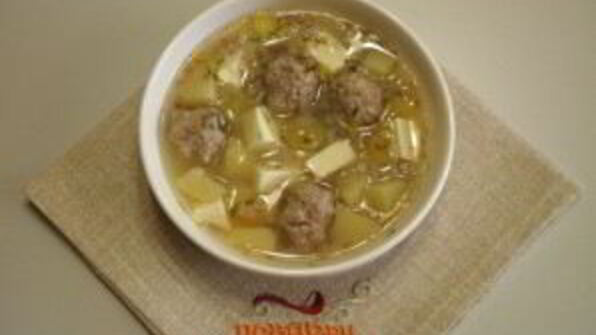 сырный суп с фрикадельками