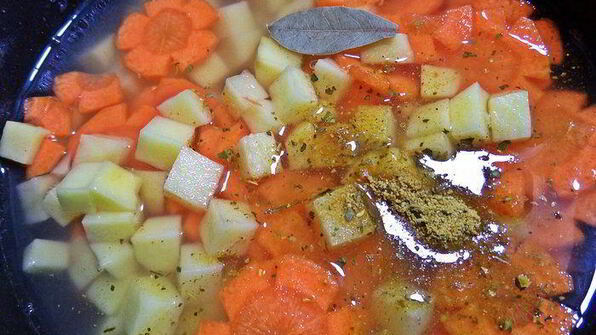 сырный суп с гречневыми хлопьями