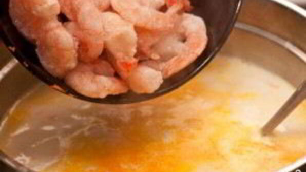 сырный суп с креветками