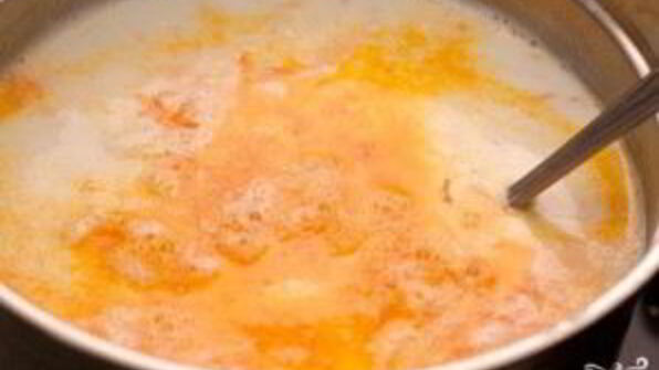 сырный суп с креветками