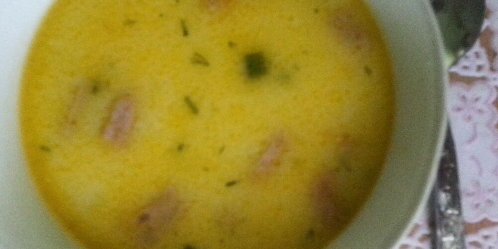 Рецепт сырного супа с полукопченой колбасой