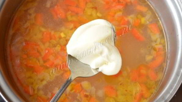 сырный суп с семгой