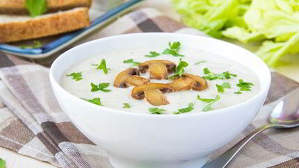 Сырный суп с шампиньонами