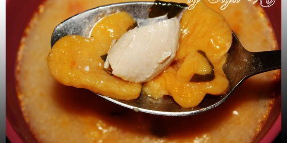 Рецепт сырного супчика с тыквенными клецками