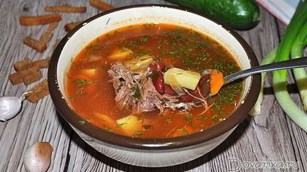 Томатный суп с фасолью