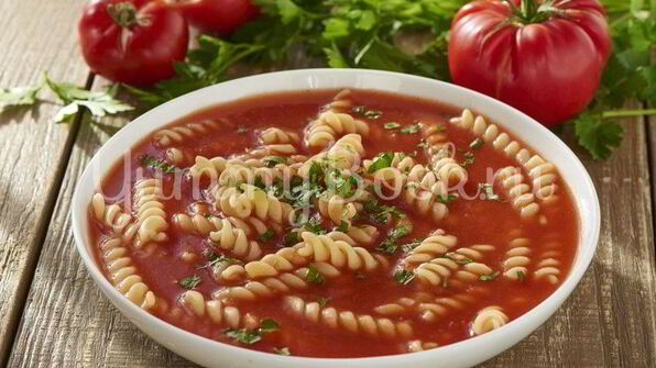 томатный суп с макаронами