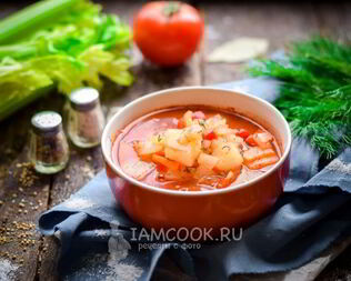 Томатный суп с сельдереем