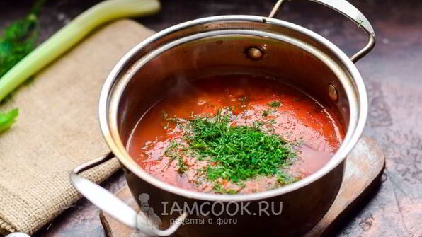 томатный суп с сельдереем