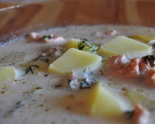 Уха из форели по-фински