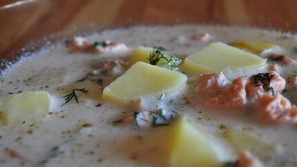 Уха из форели по-фински