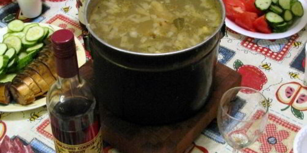 Рецепт ухи на природе